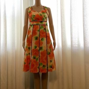 Gorgeous giant poppy watercolor dress sleeveless